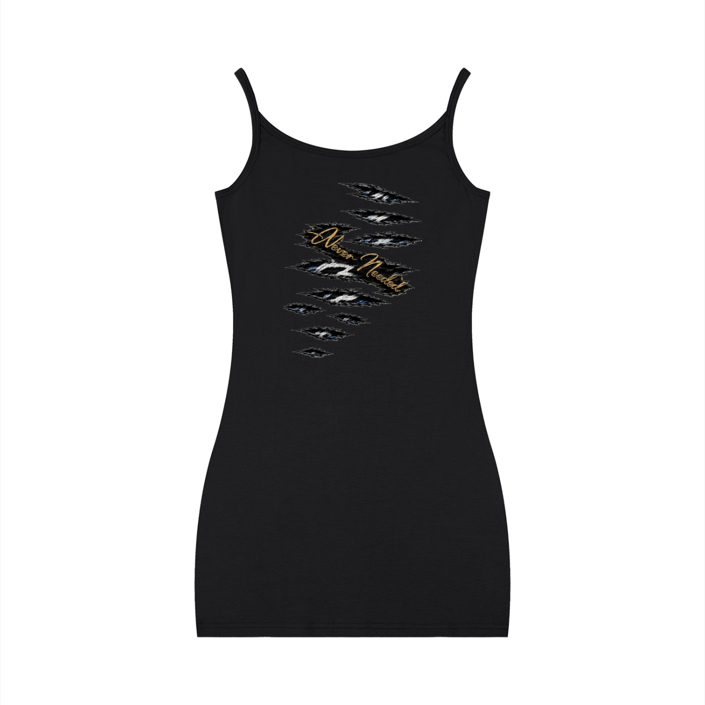 Never Needed Ripped Luxe Dress