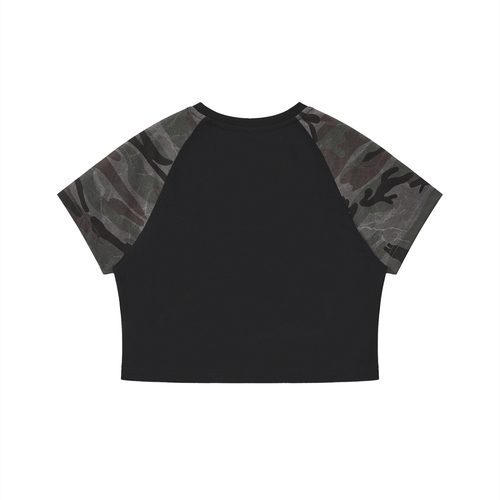 Never Needed Camo Crop Tee