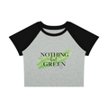 Nothing but Green Raglan Crop Tee | No Co. Minimal Streetwear