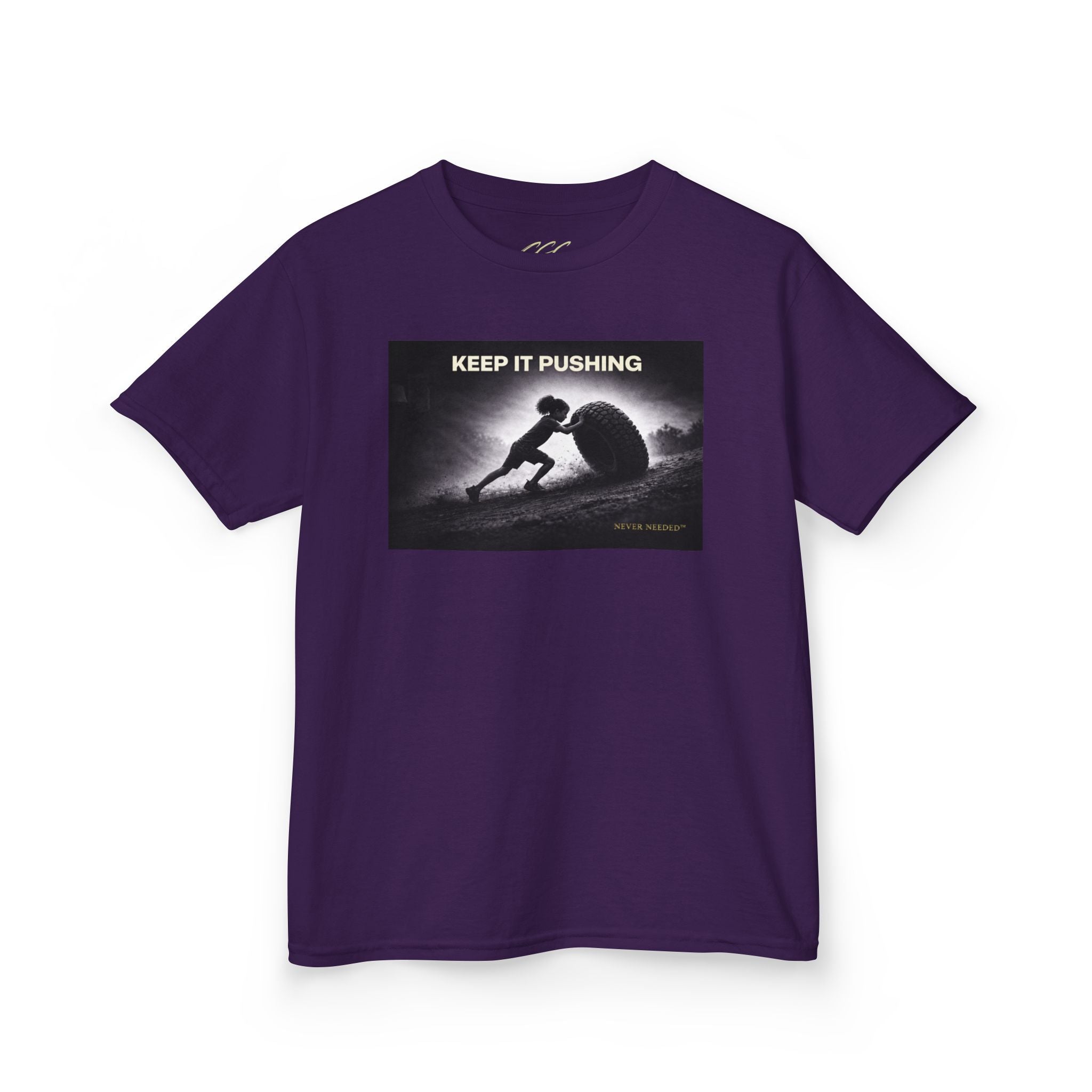 Never Needed™ “Keep It Pushing” Tee — Kids Edition (Drop 04)
