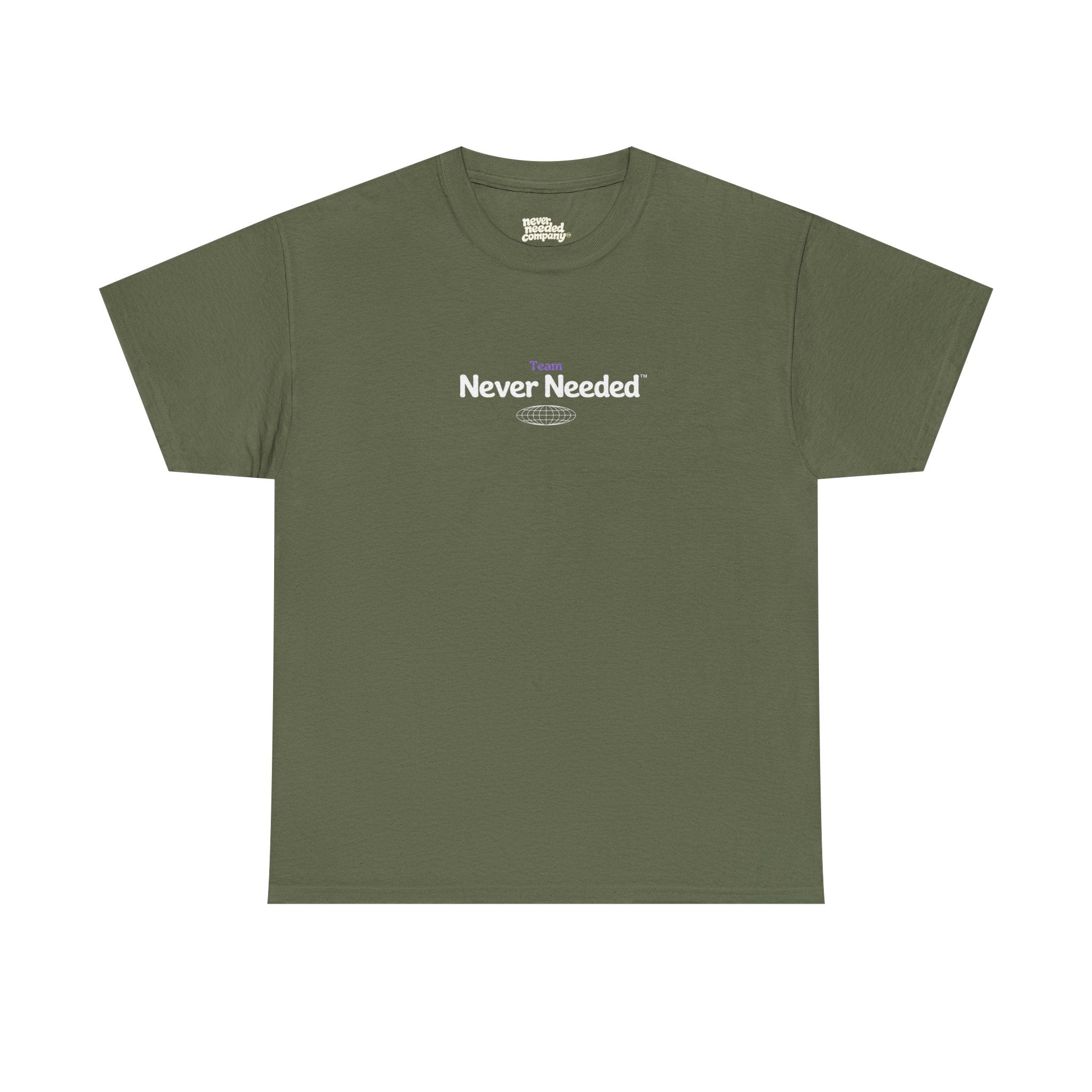 Team Never Needed™ Globe Tee (Minimal Edition)