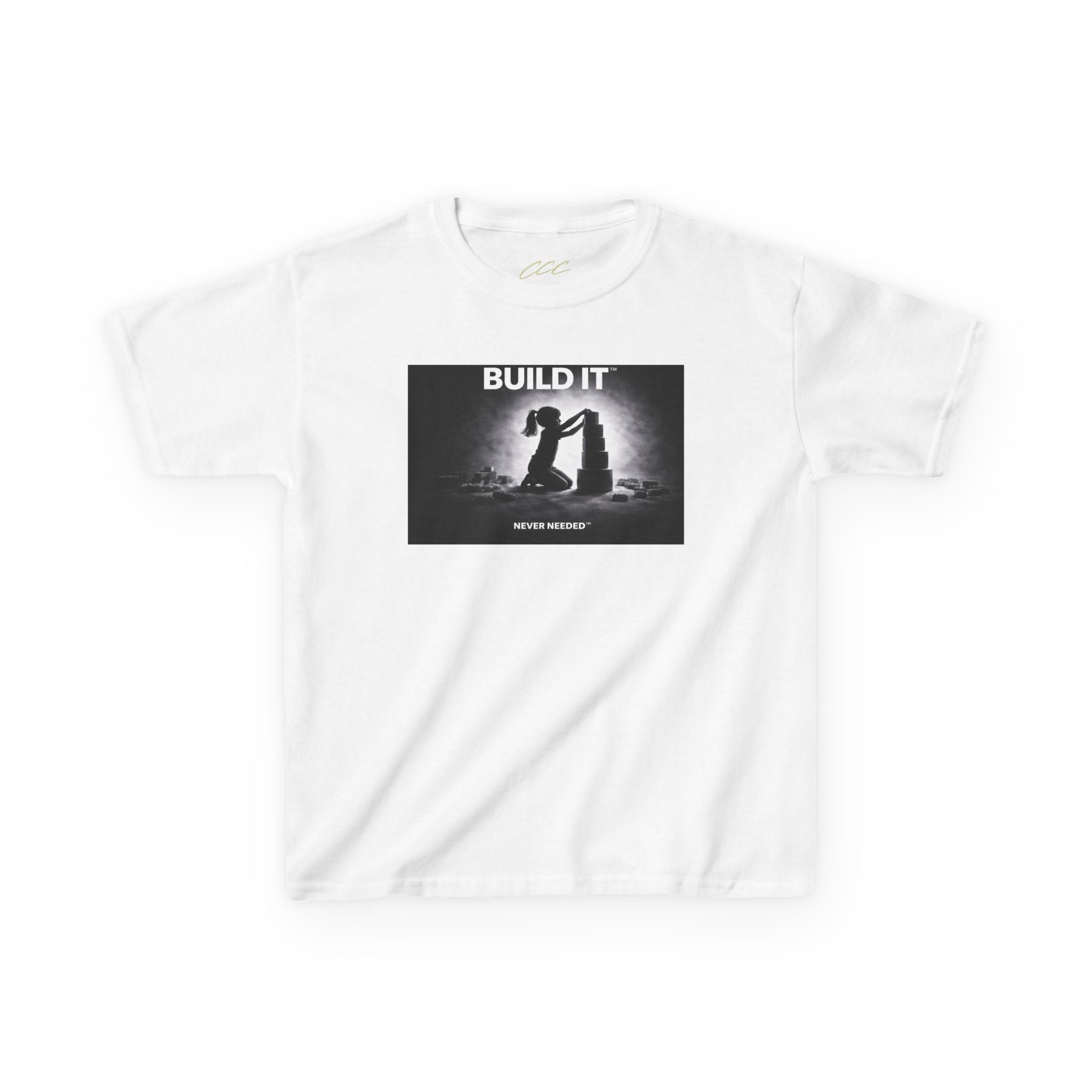 Never Needed™ “Build It” Tee — Kids Edition (Drop 04)