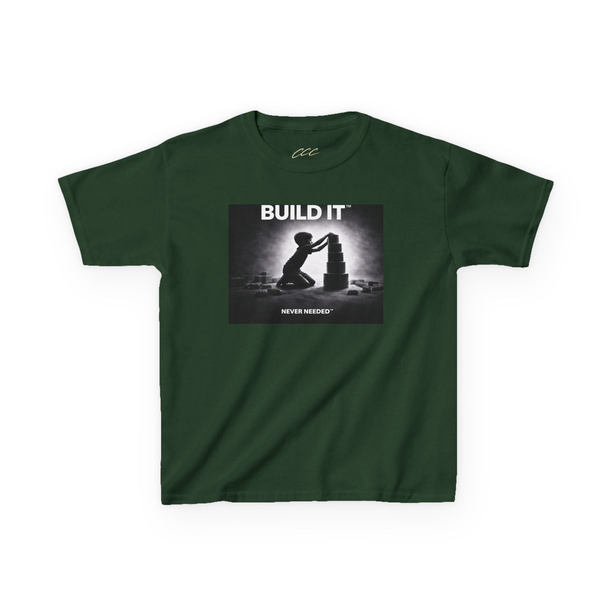 Never Needed™ “Build It” Tee — Kids Edition (Drop 04)