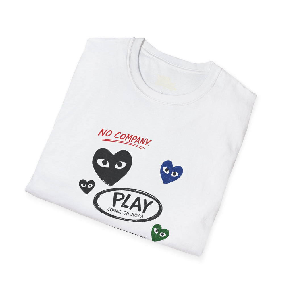 Never Needed™ — Play / Work Heart Tee (Black Edition)