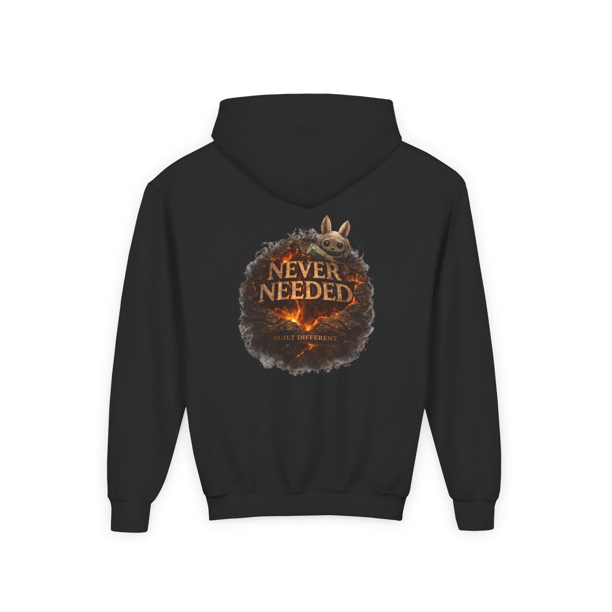 Never Needed “Built Different” Back Graphic Hoodie