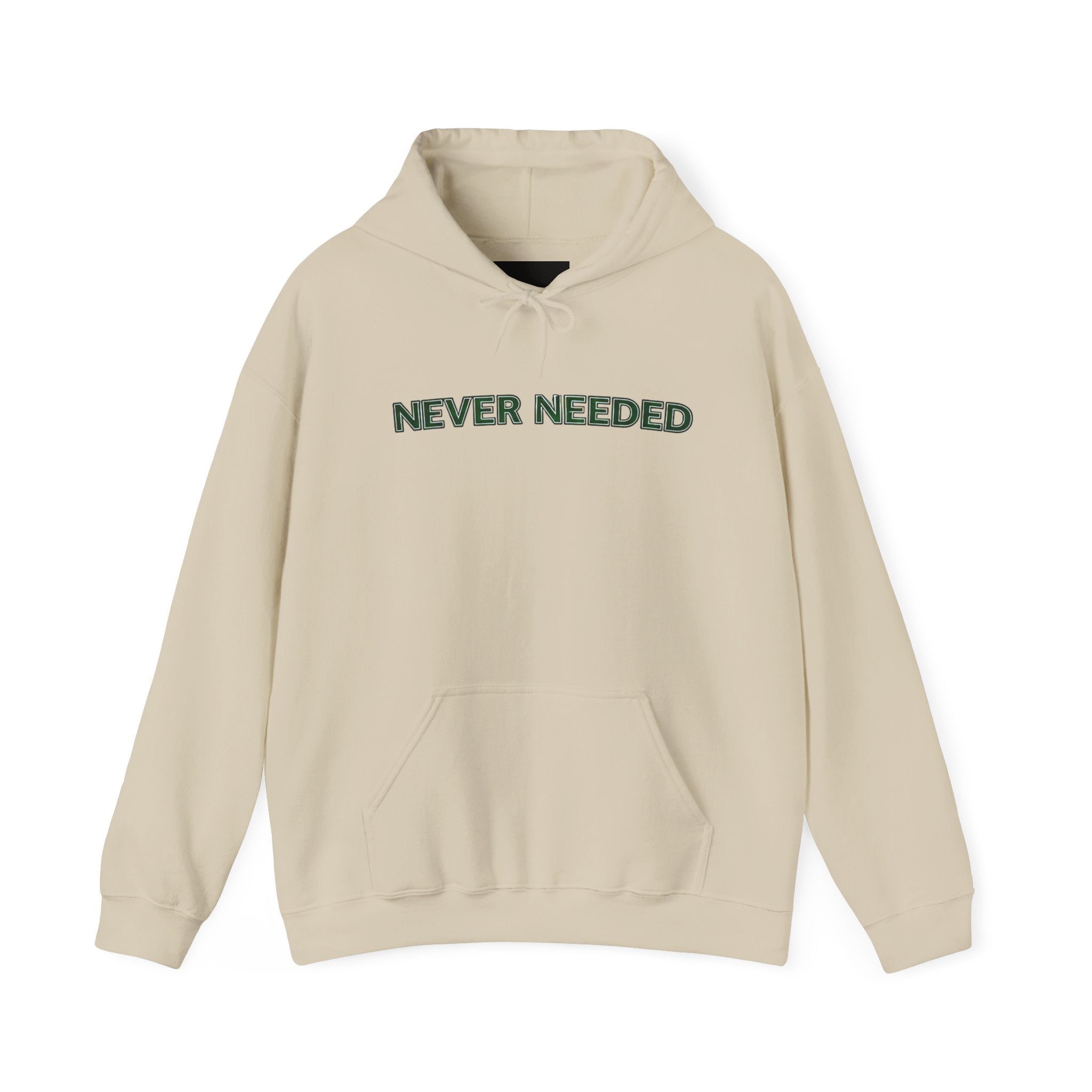Never Needed Hoodie – Minimal Logo (Black, Premium Streetwear)