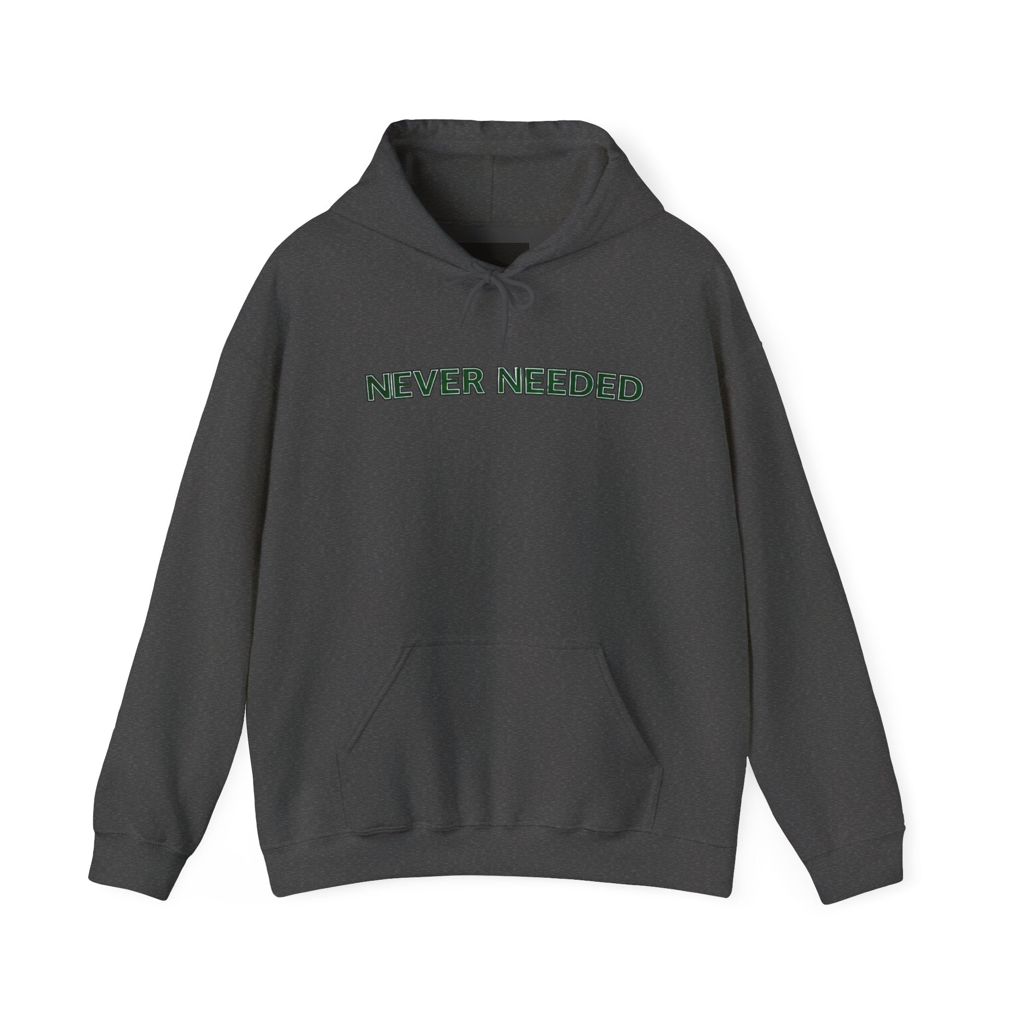 Never Needed Hoodie – Minimal Logo (Black, Premium Streetwear)