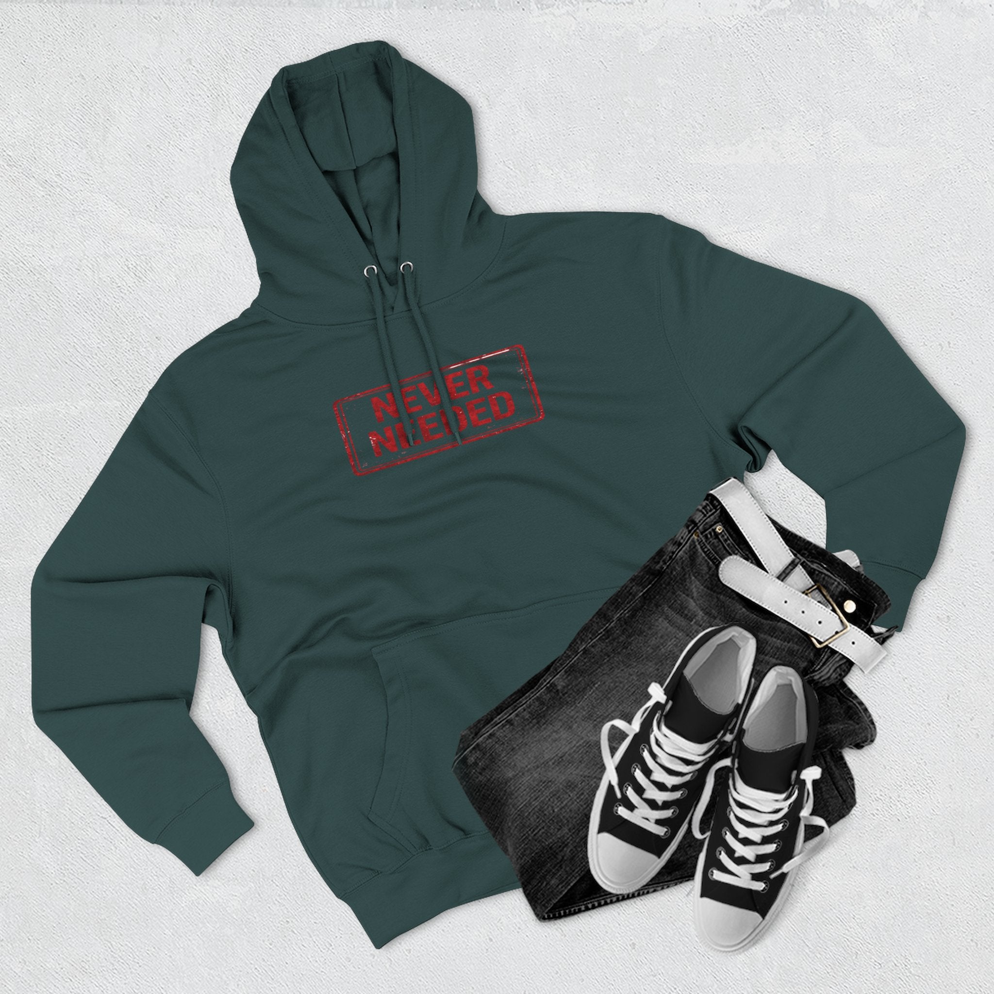 Never Needed Stamp Hoodie — Drop 01