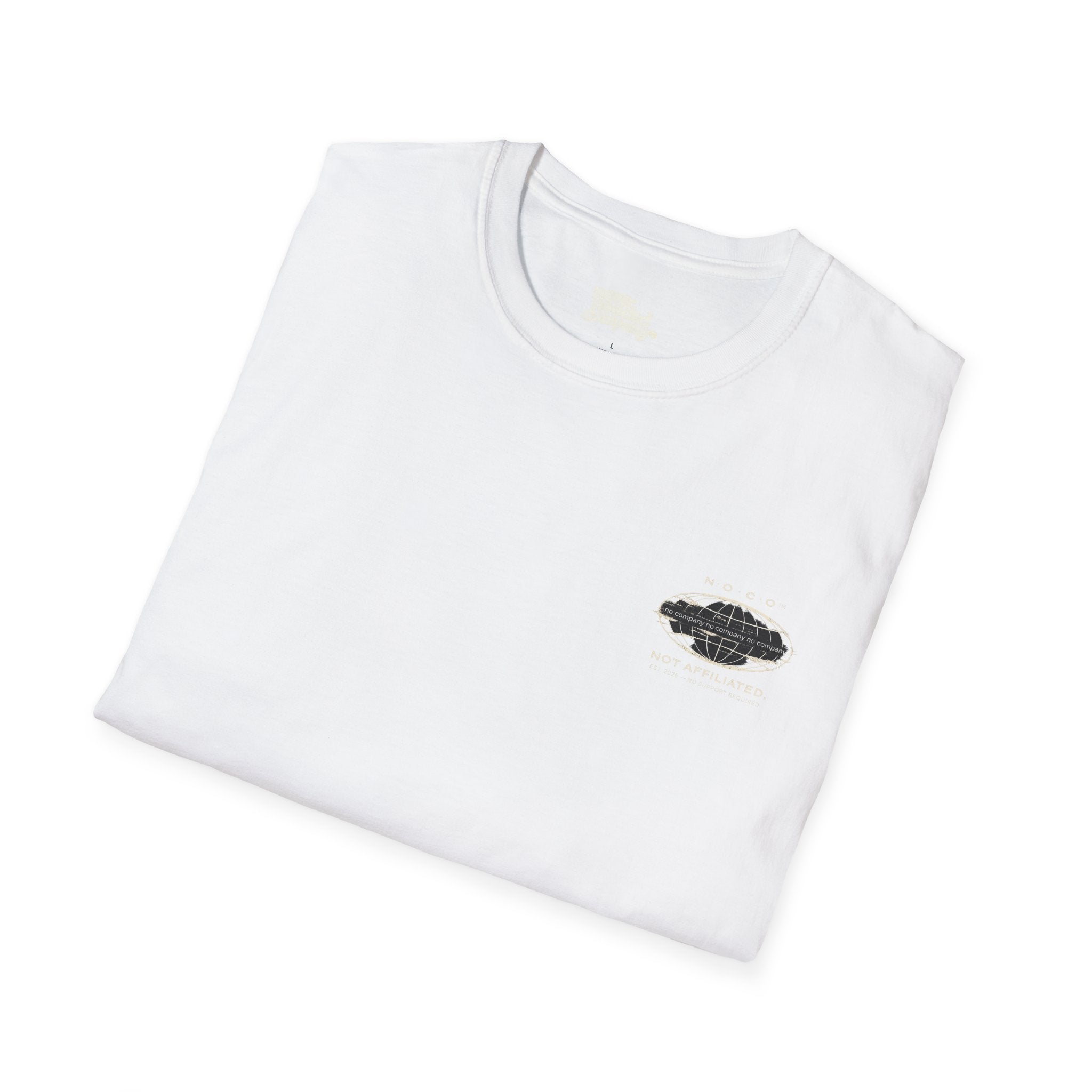 No Co™ “Not Affiliated” Mini Globe Tee (Stealth Edition)