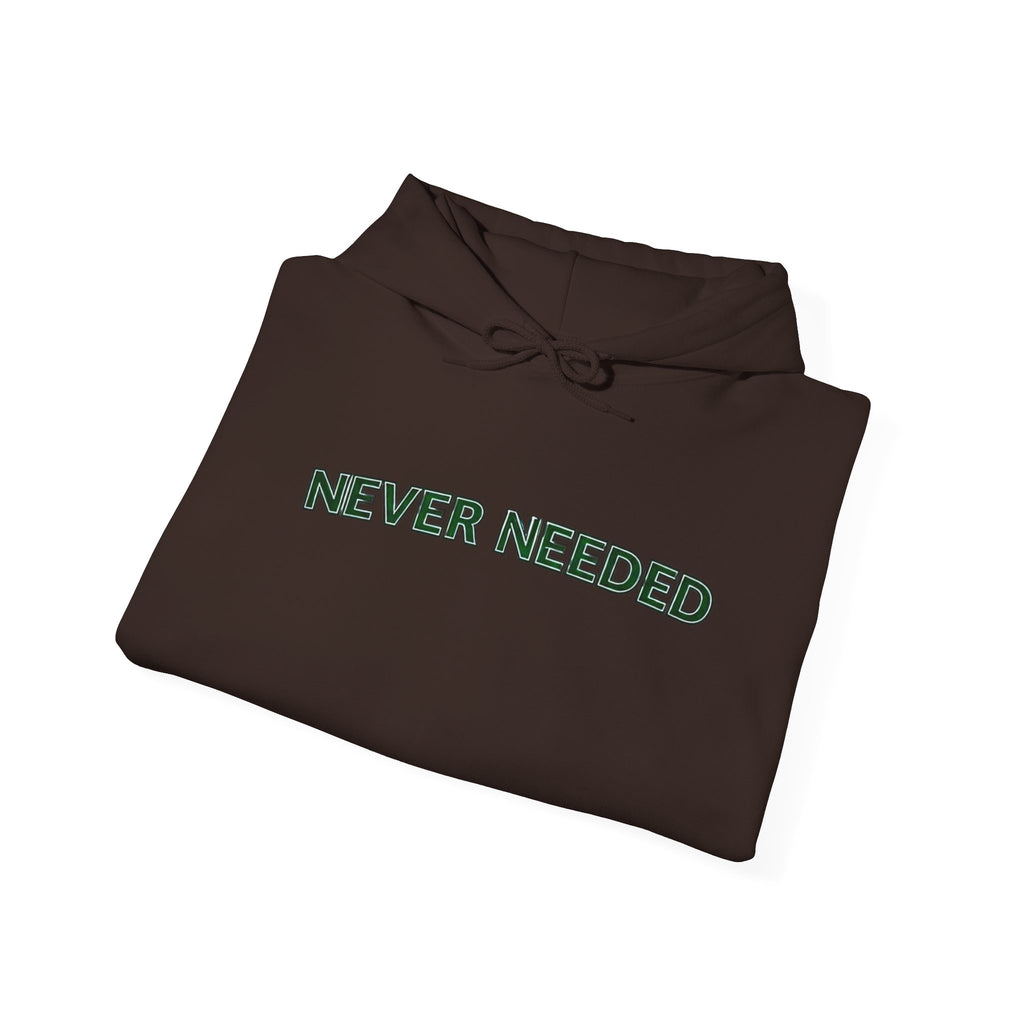 Never Needed Hoodie – Minimal Logo (Black, Premium Streetwear)