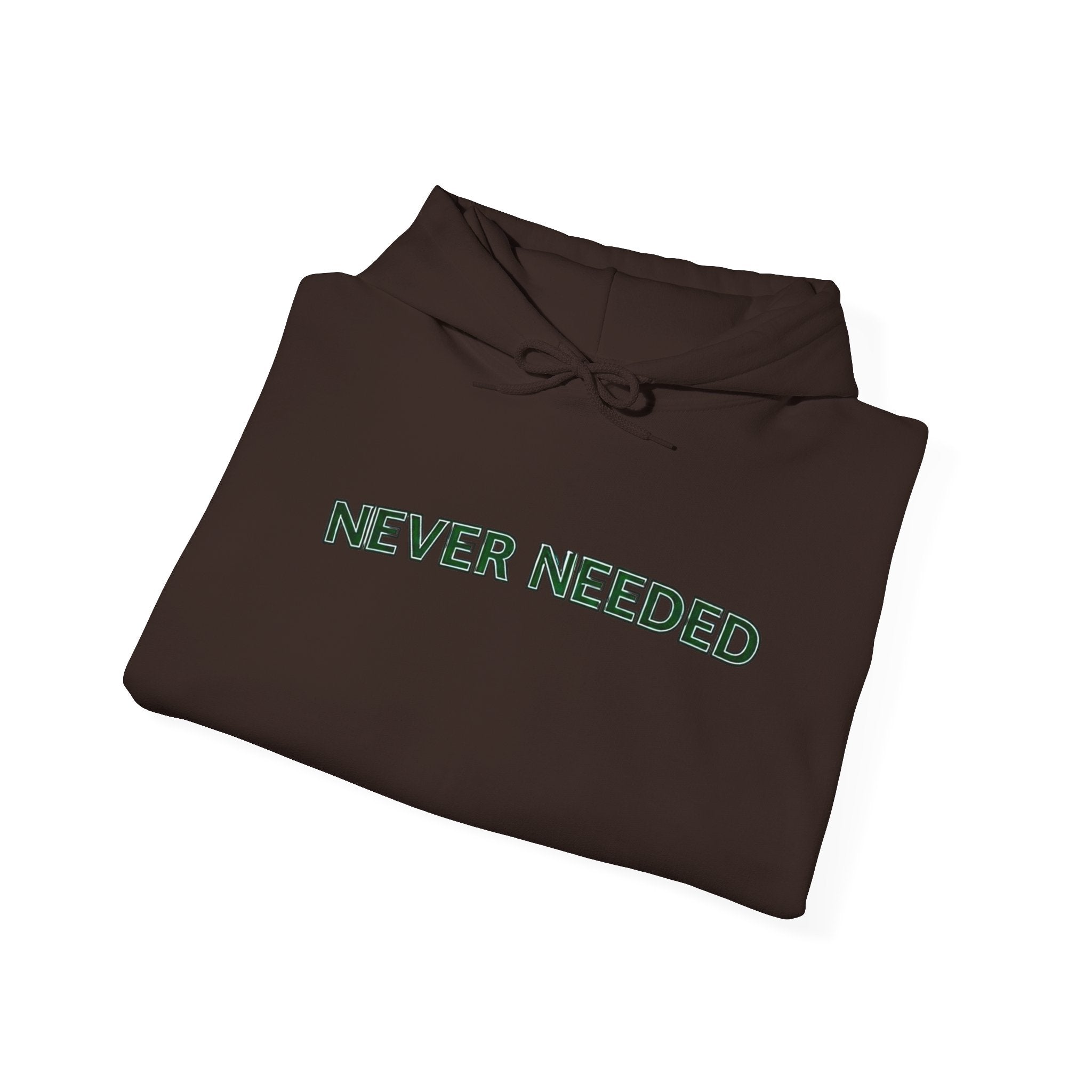 Never Needed Hoodie – Minimal Logo (Black, Premium Streetwear)