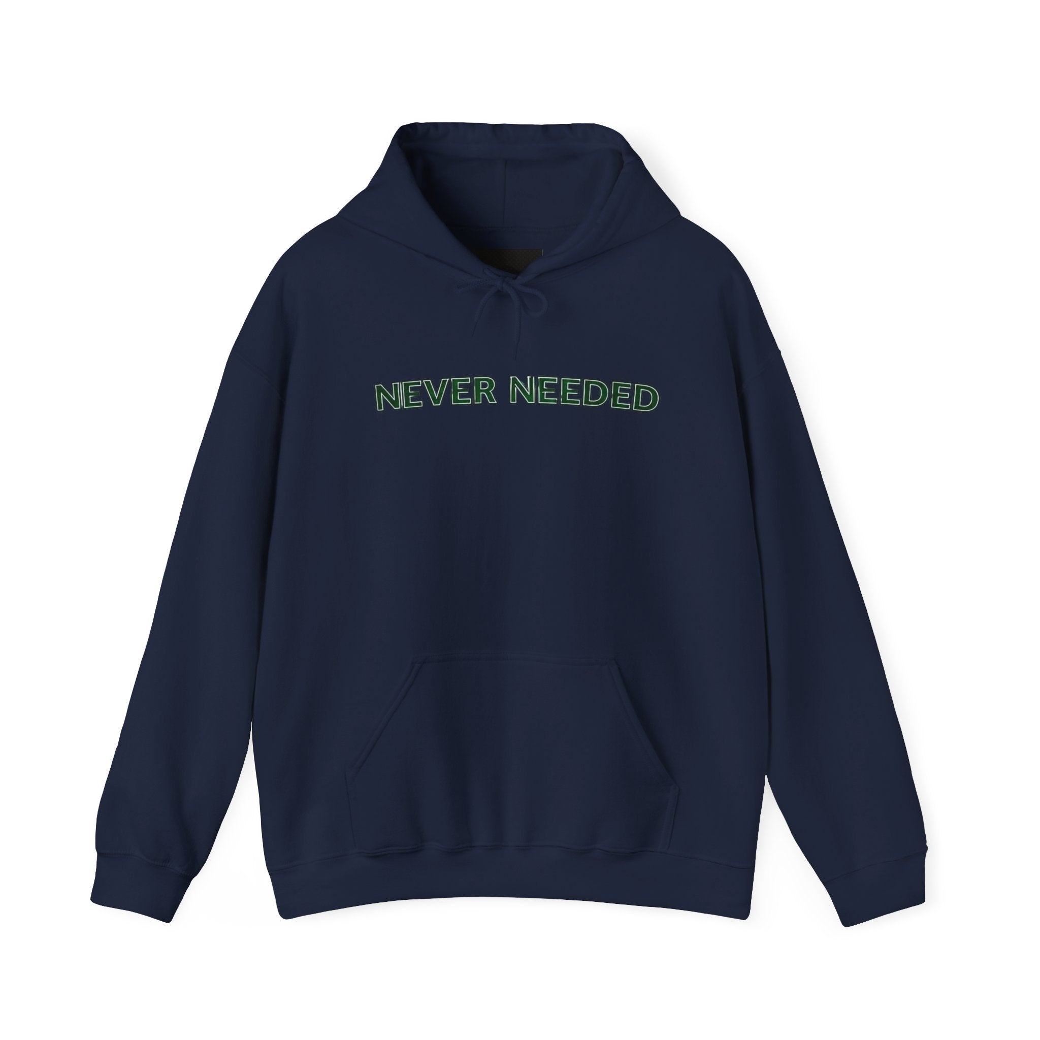 Never Needed Hoodie – Minimal Logo (Black, Premium Streetwear)