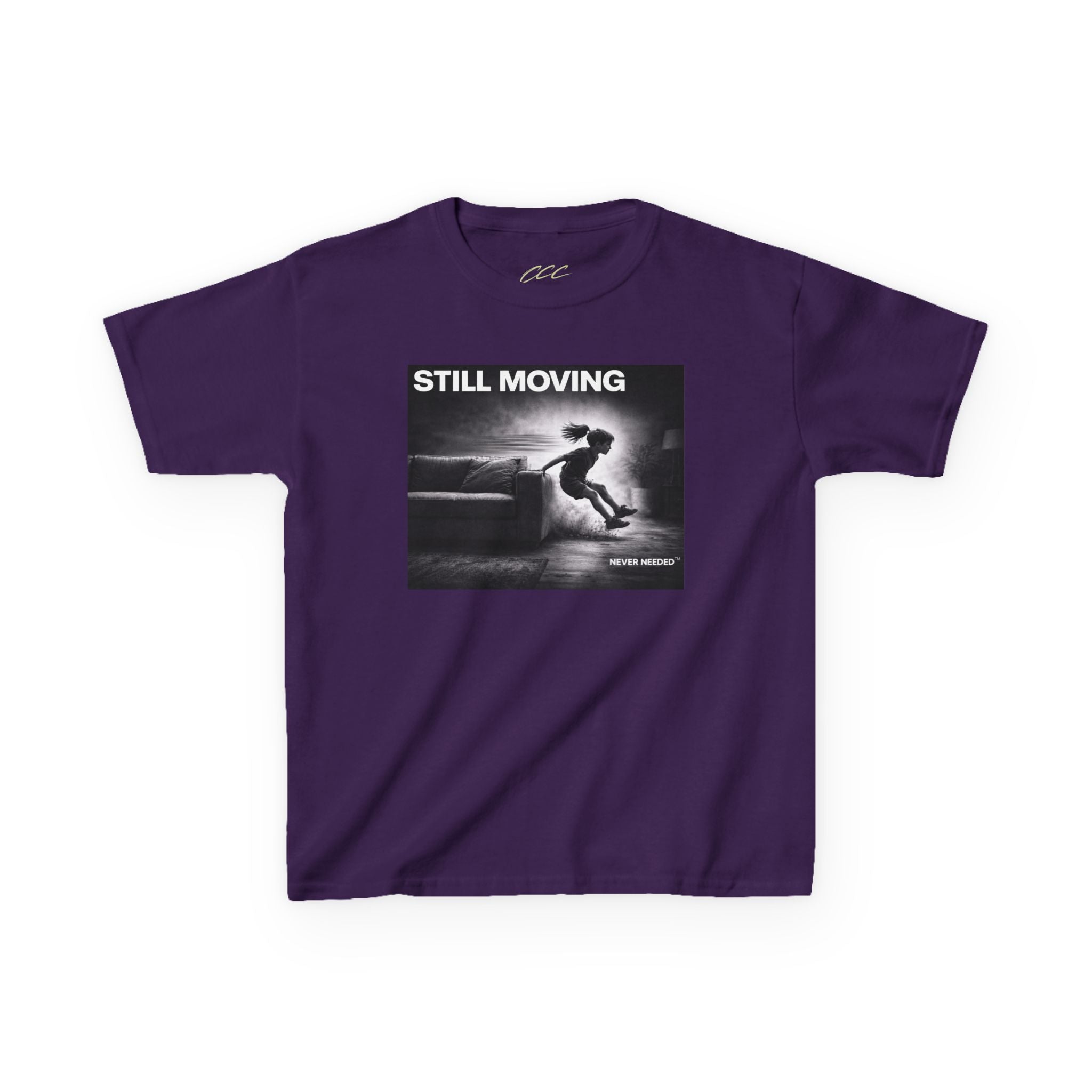 Never Needed™ “Still Moving” Tee — Kids Edition (Drop 04)