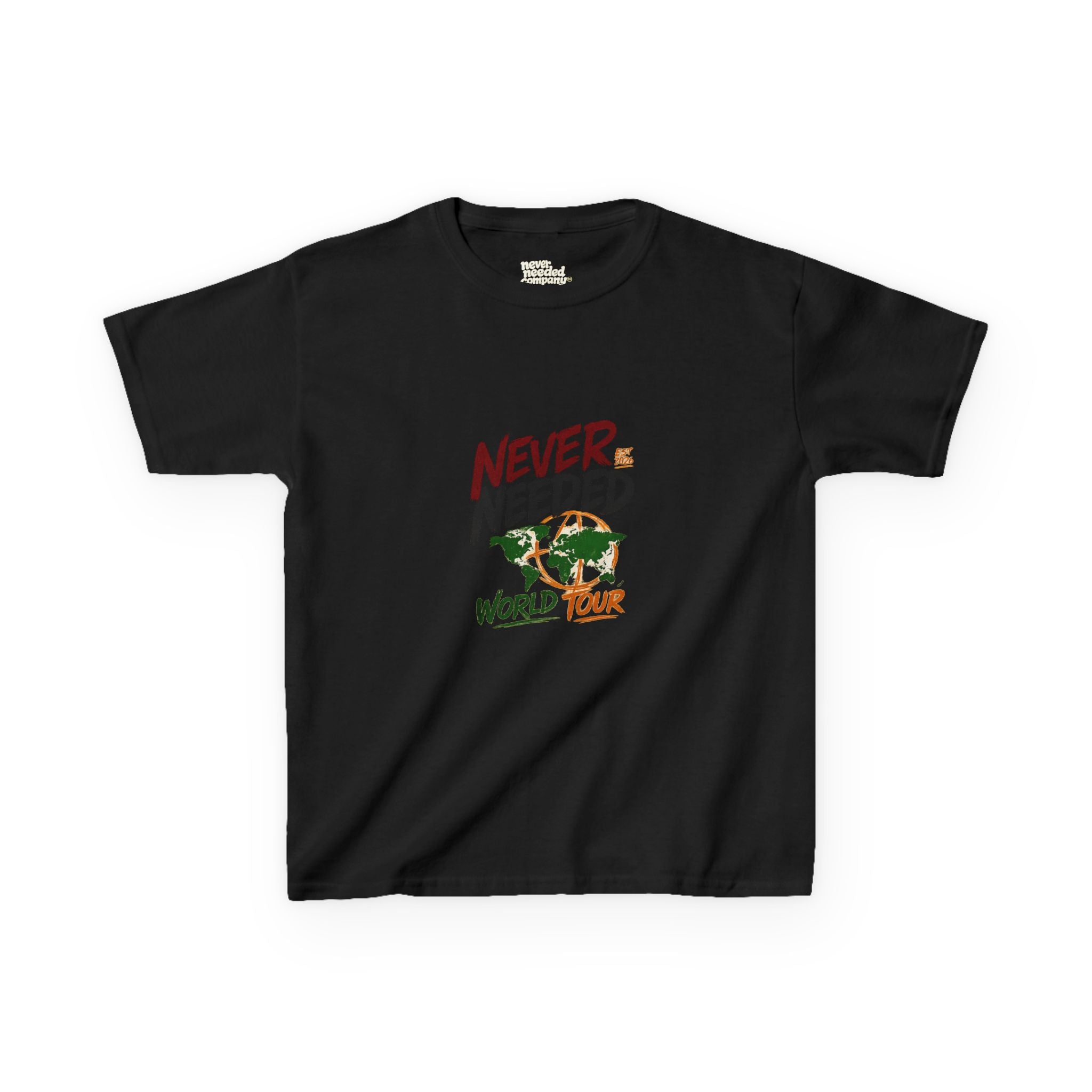 Never Needed™ Youth World Tour Tee — EST 2026