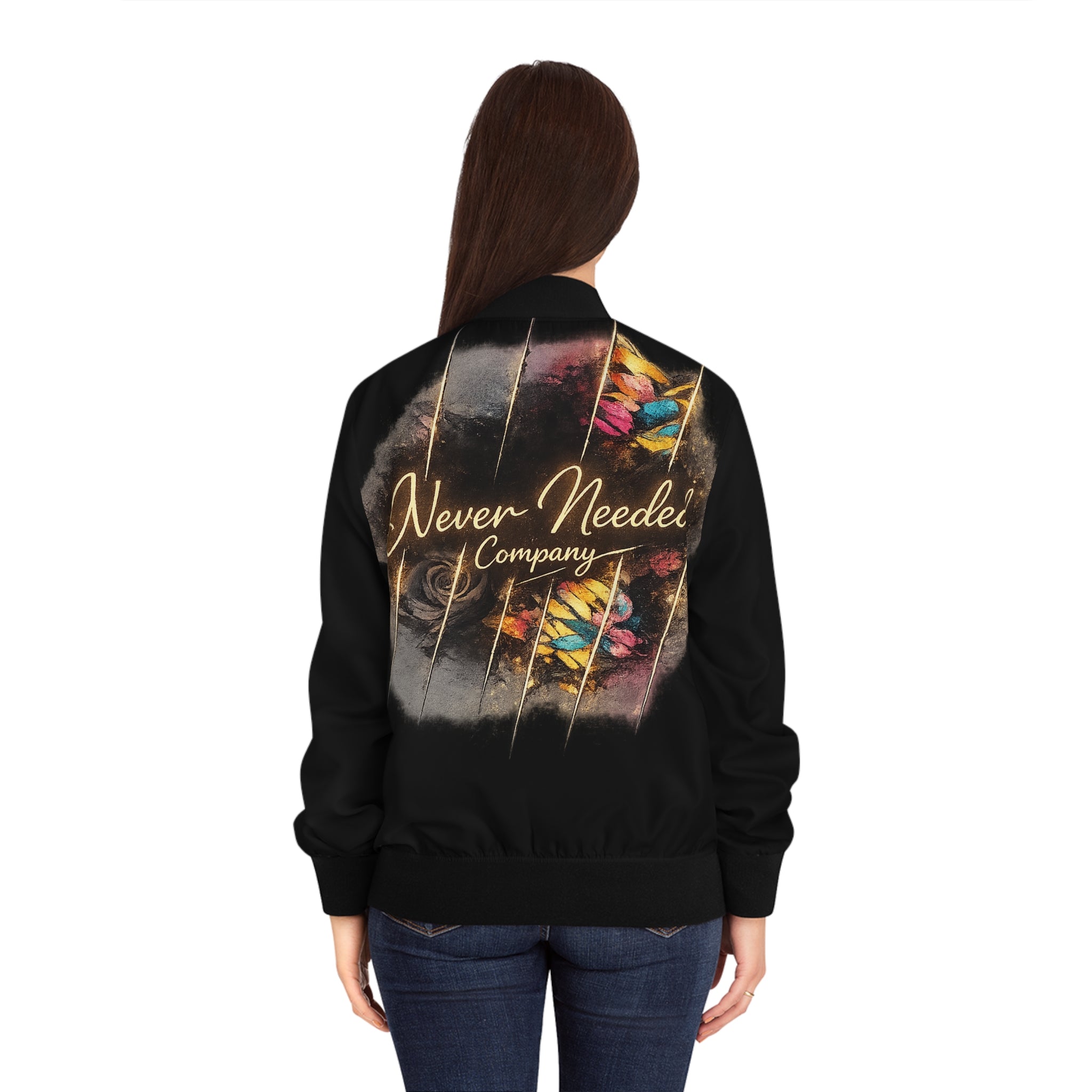 Never Needed Company – Tranquility Bomber Jacket (Black/Gold Edition)