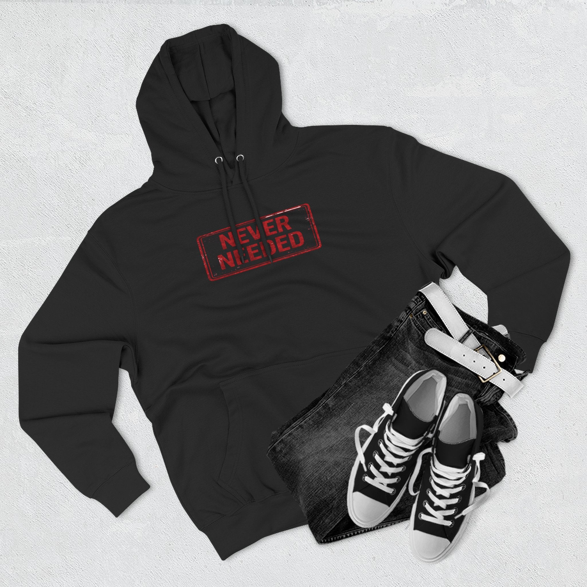Never Needed Stamp Hoodie — Drop 01