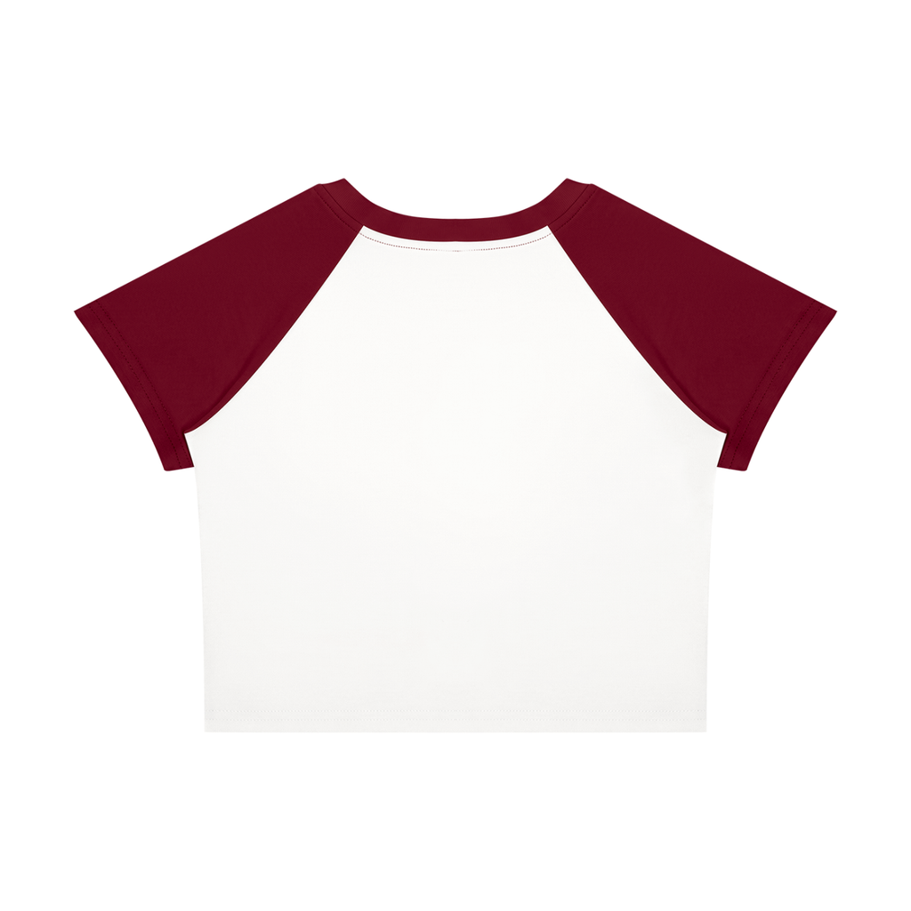 No Co. Koala Line Art Raglan Crop Tee | Minimal Abstract Streetwear