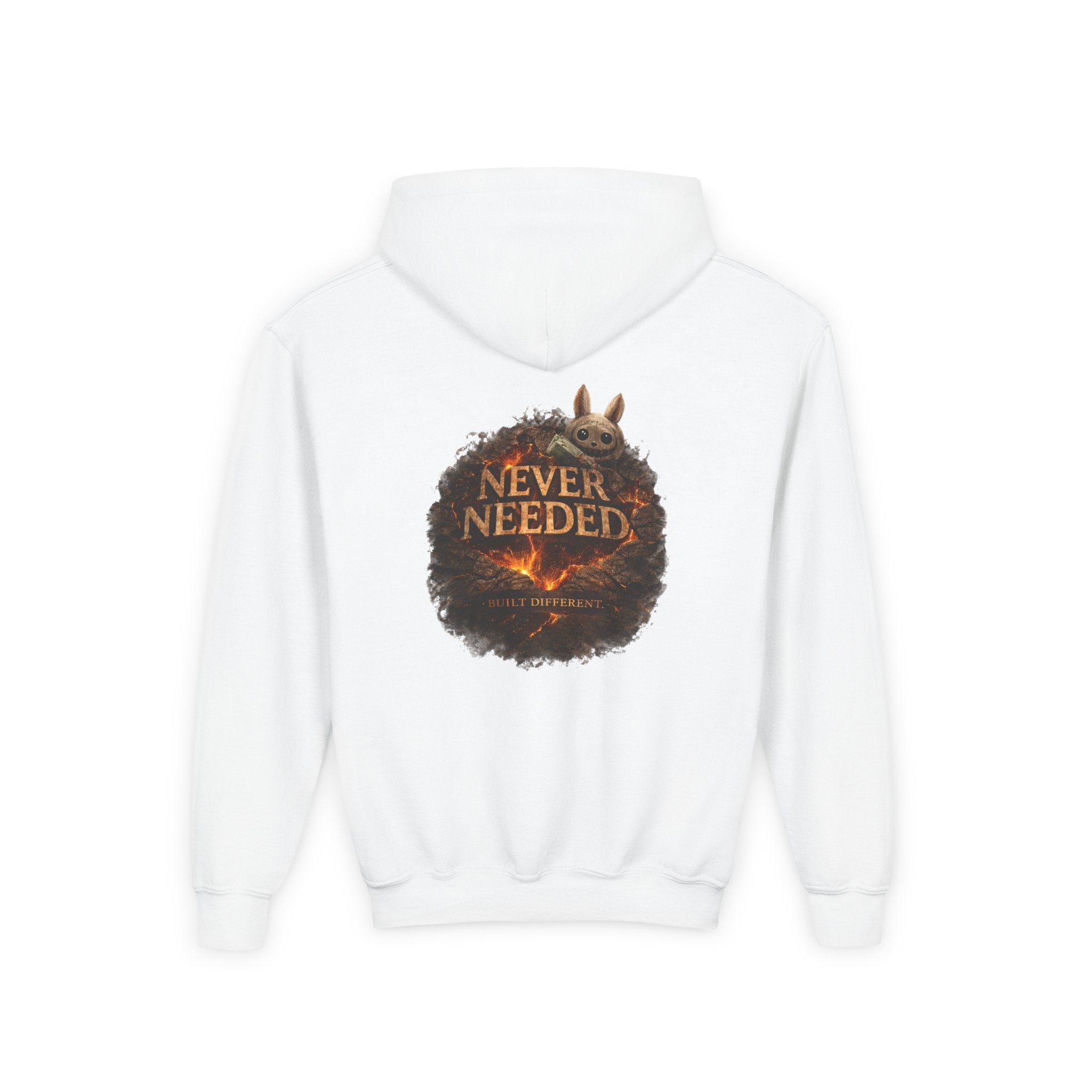 Never Needed “Built Different” Back Graphic Hoodie