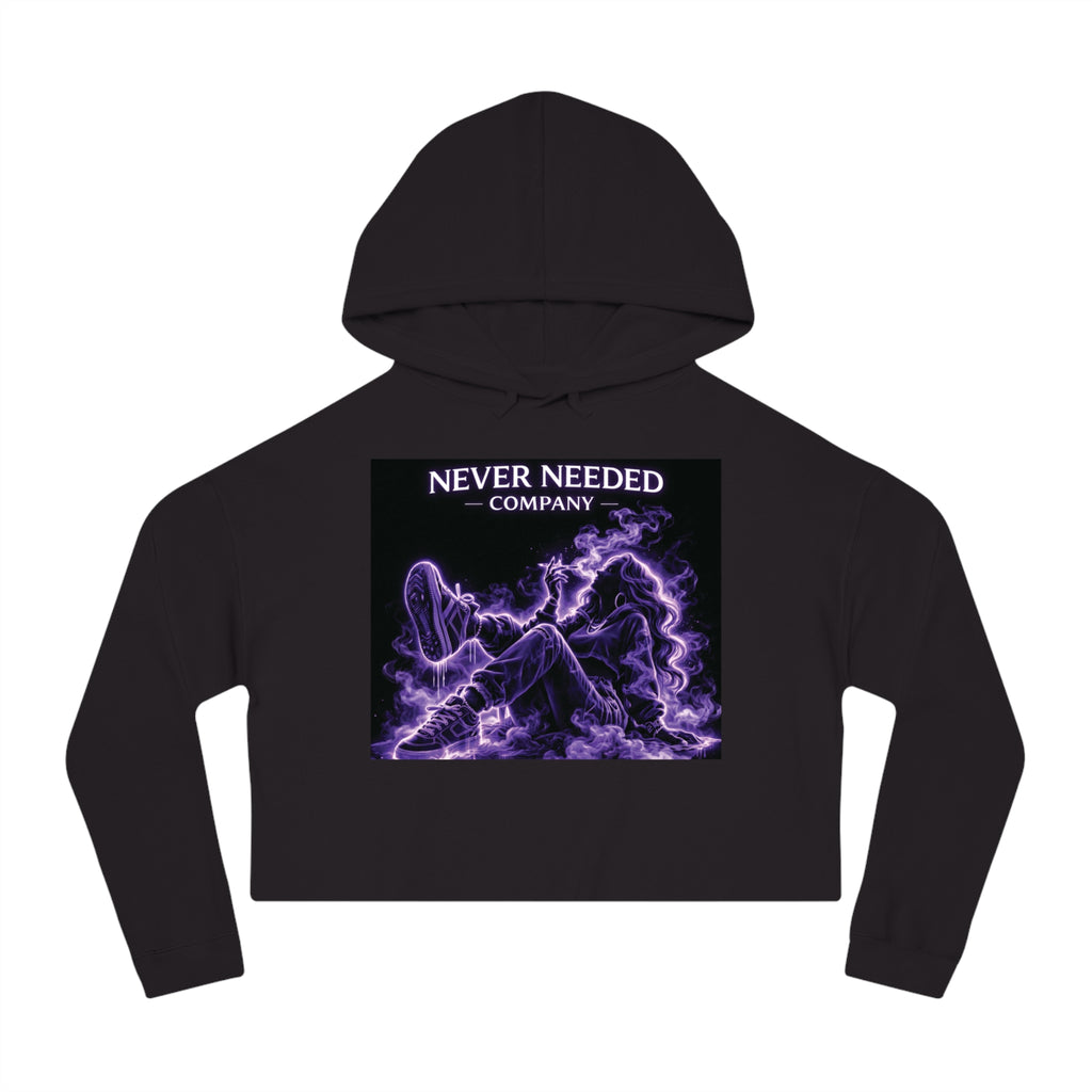 Purple Smoke Cropped Hoodie