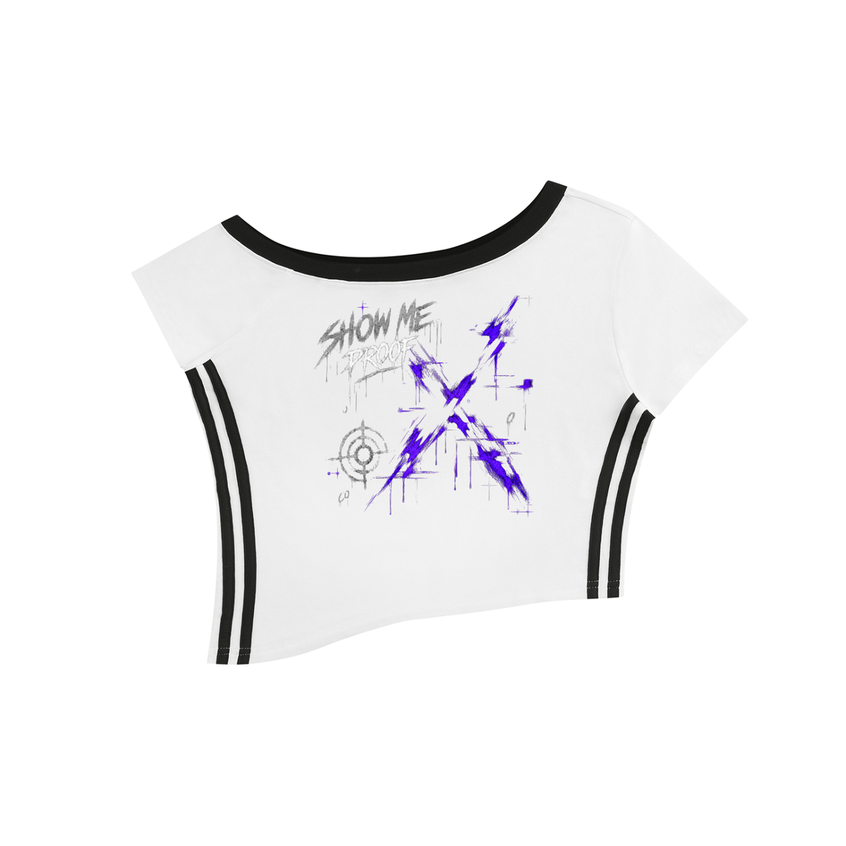 Show Me Proof Purple Static Crop Tee | No Co.