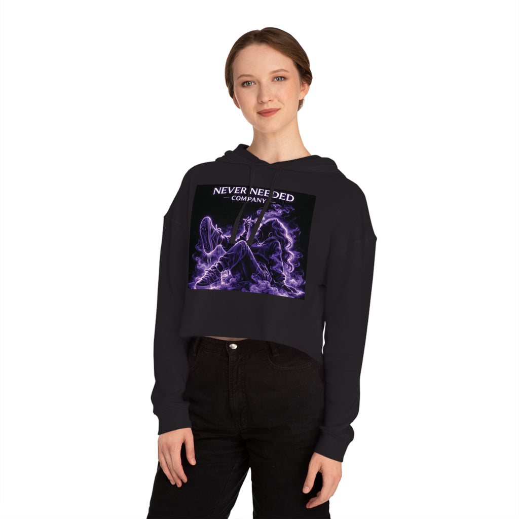 Purple Smoke Cropped Hoodie