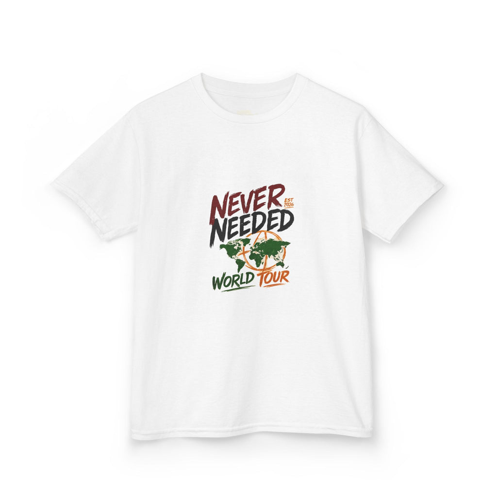 Never Needed™ Youth World Tour Tee — EST 2026