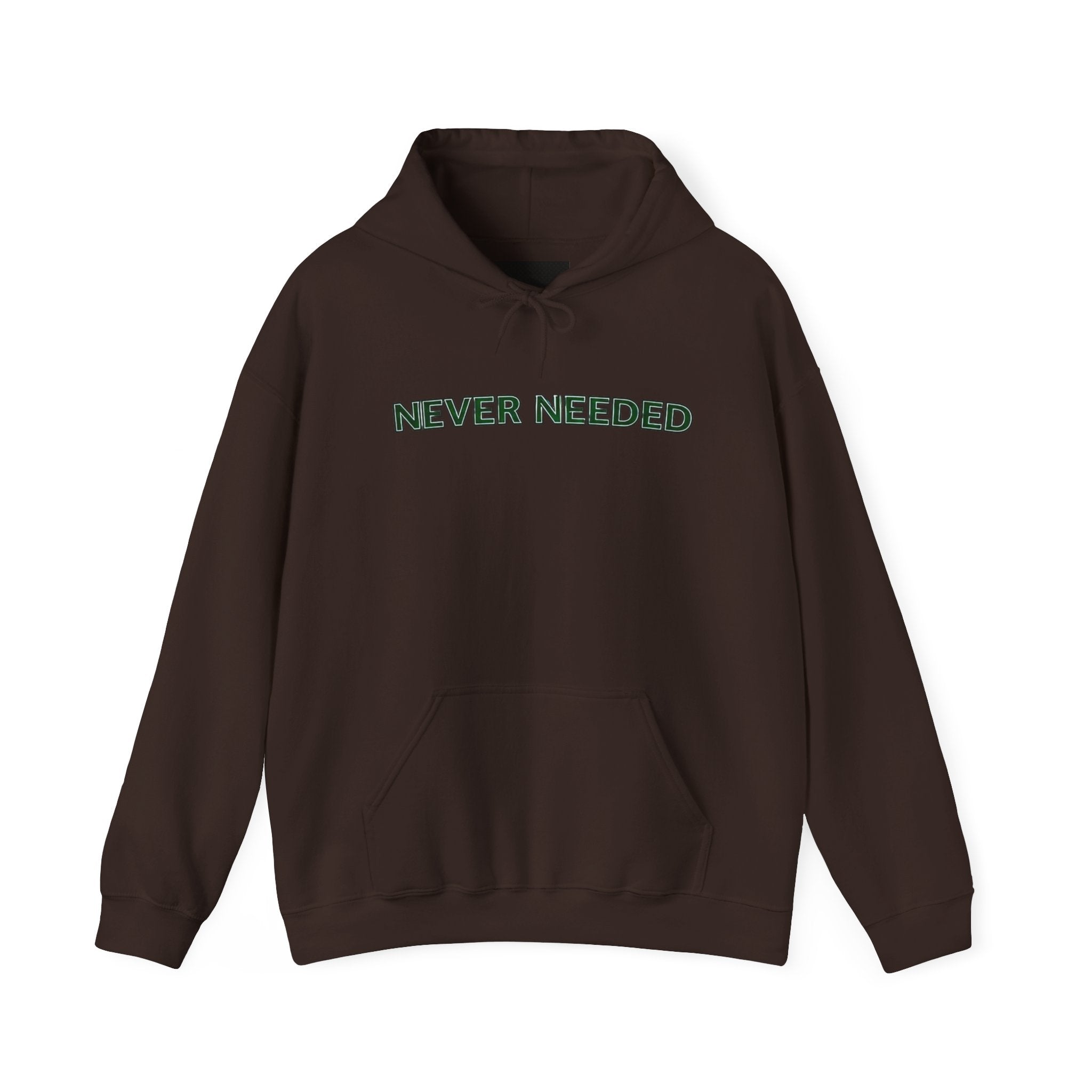 Never Needed Hoodie – Minimal Logo (Black, Premium Streetwear)