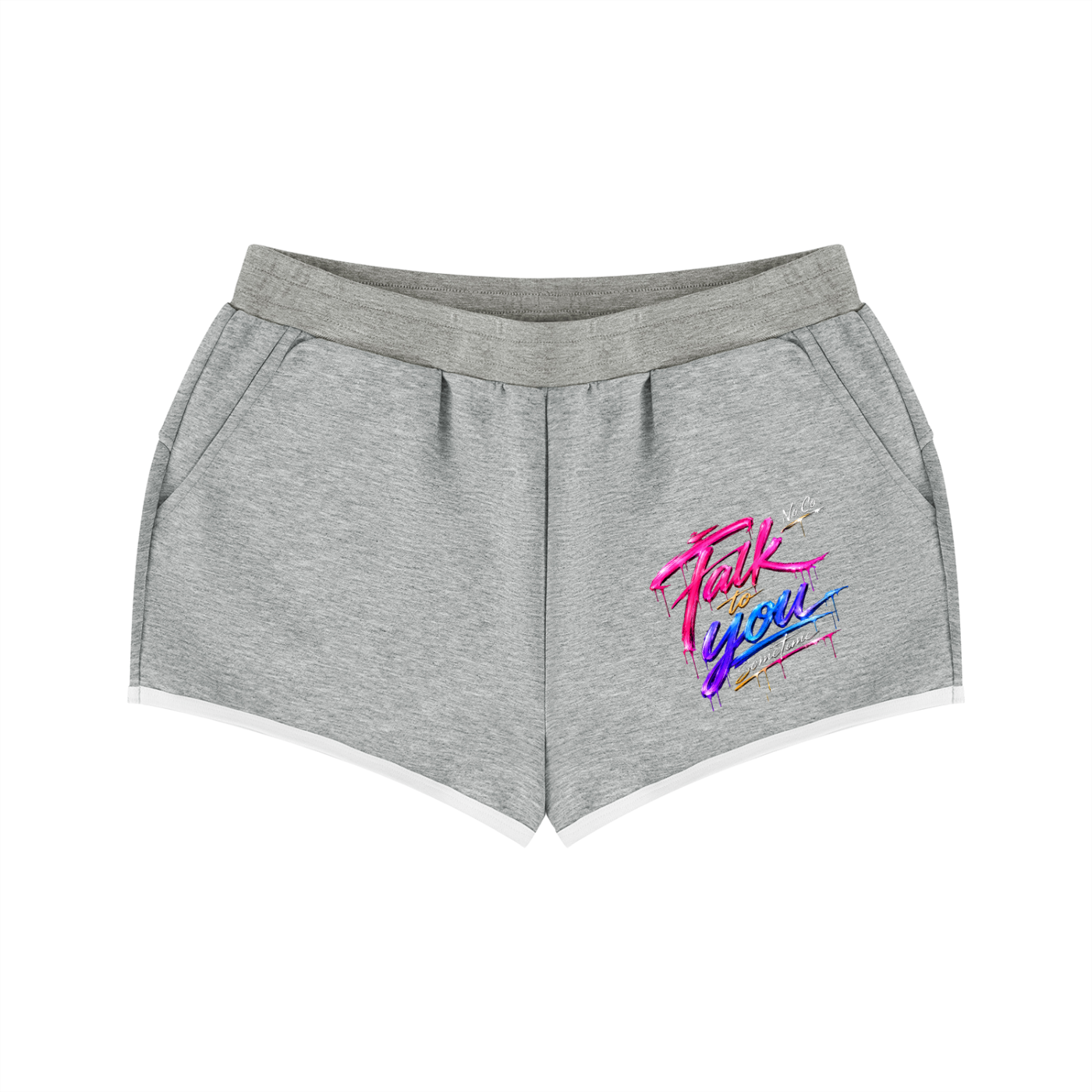No Co. Talk to You Sometime Women's Shorts | Neon Streetwear Lounge Shorts