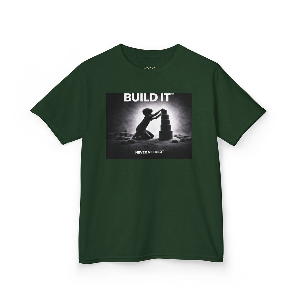 Never Needed™ “Build It” Tee — Kids Edition (Drop 04)