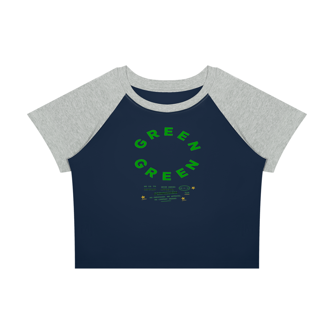 Green "Plugged" Circle Raglan Tee | Never Needed Company