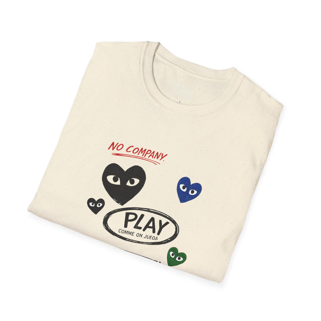 Never Needed™ — Play / Work Heart Tee (Black Edition)