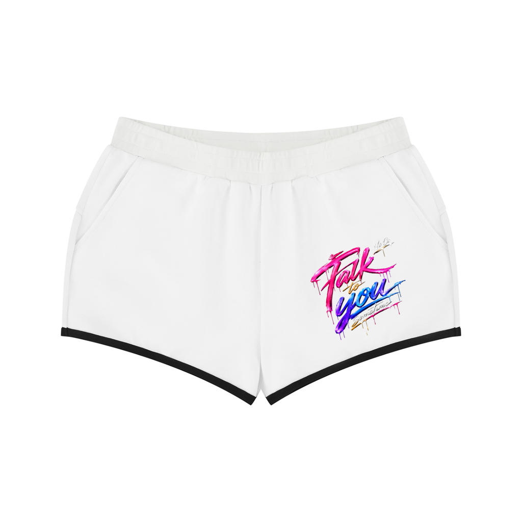 No Co. Talk to You Sometime Women's Shorts | Neon Streetwear Lounge Shorts