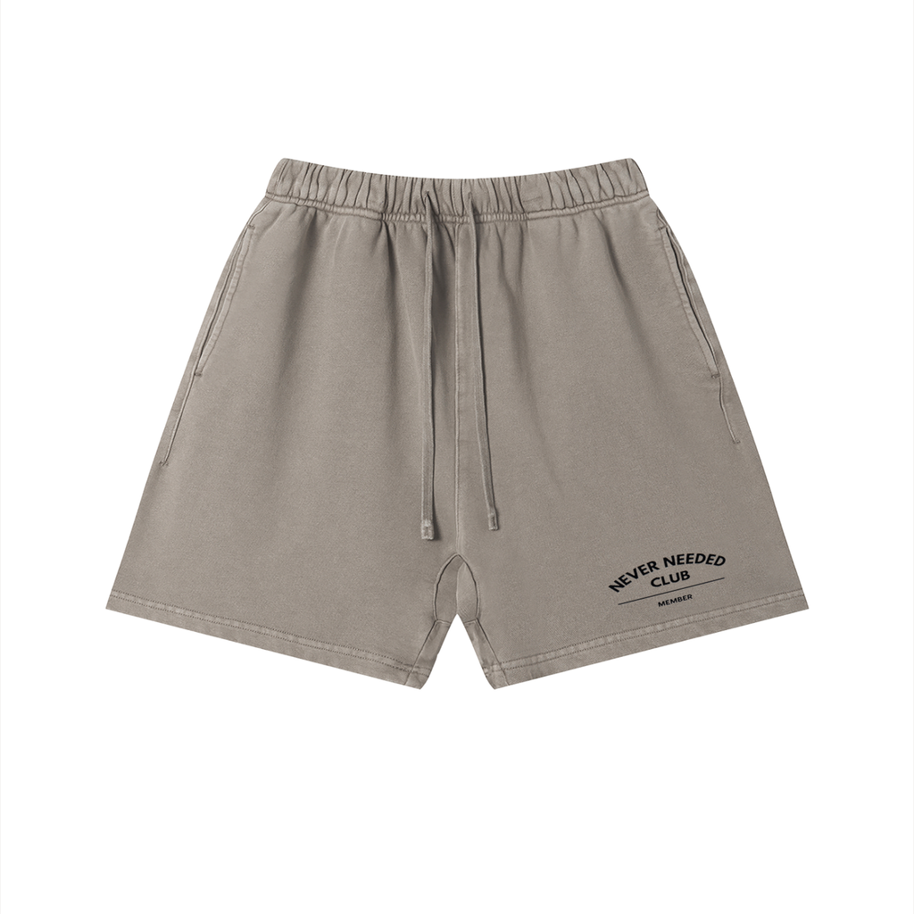 Never Needed Club Vintage Wash Shorts