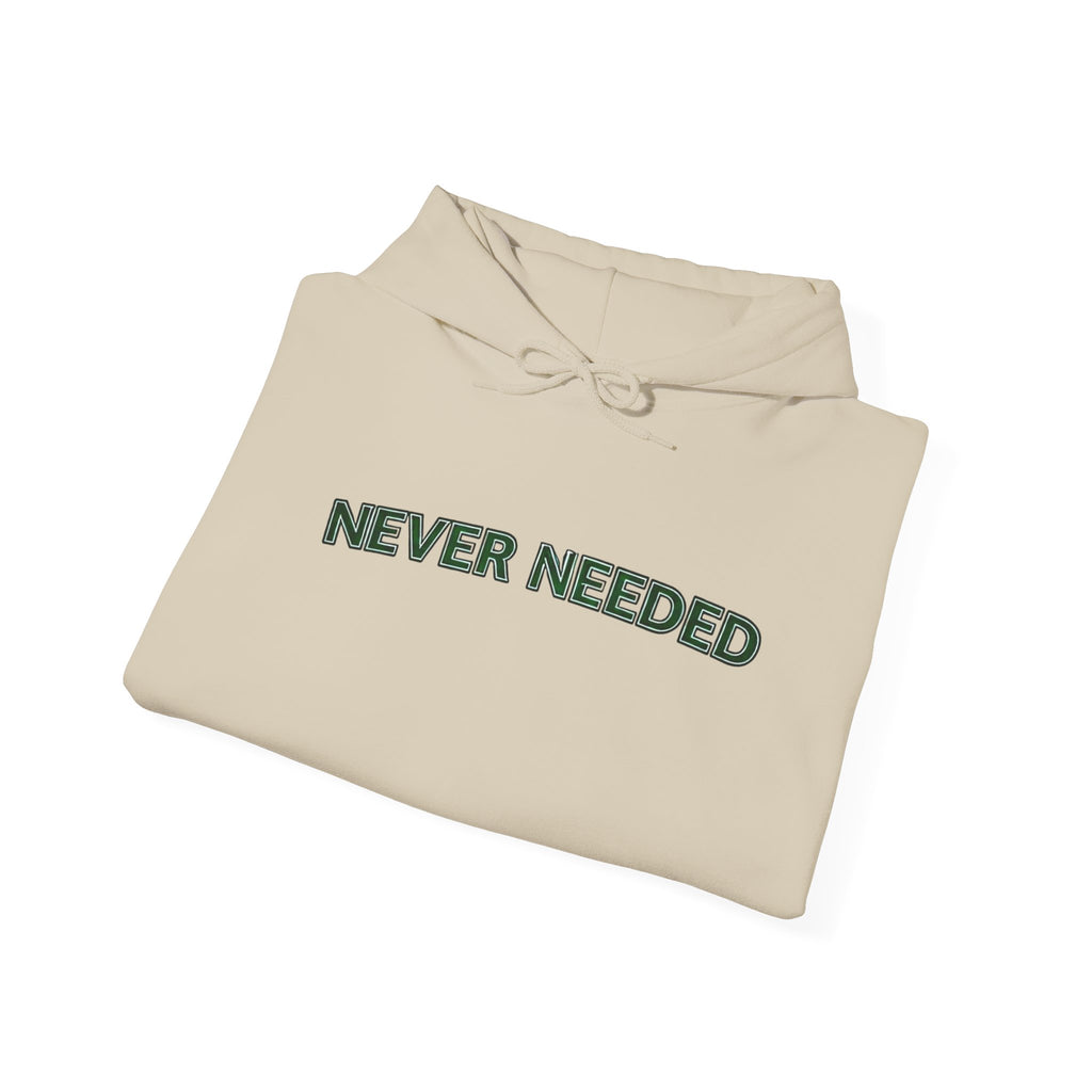 Never Needed Hoodie – Minimal Logo (Black, Premium Streetwear)