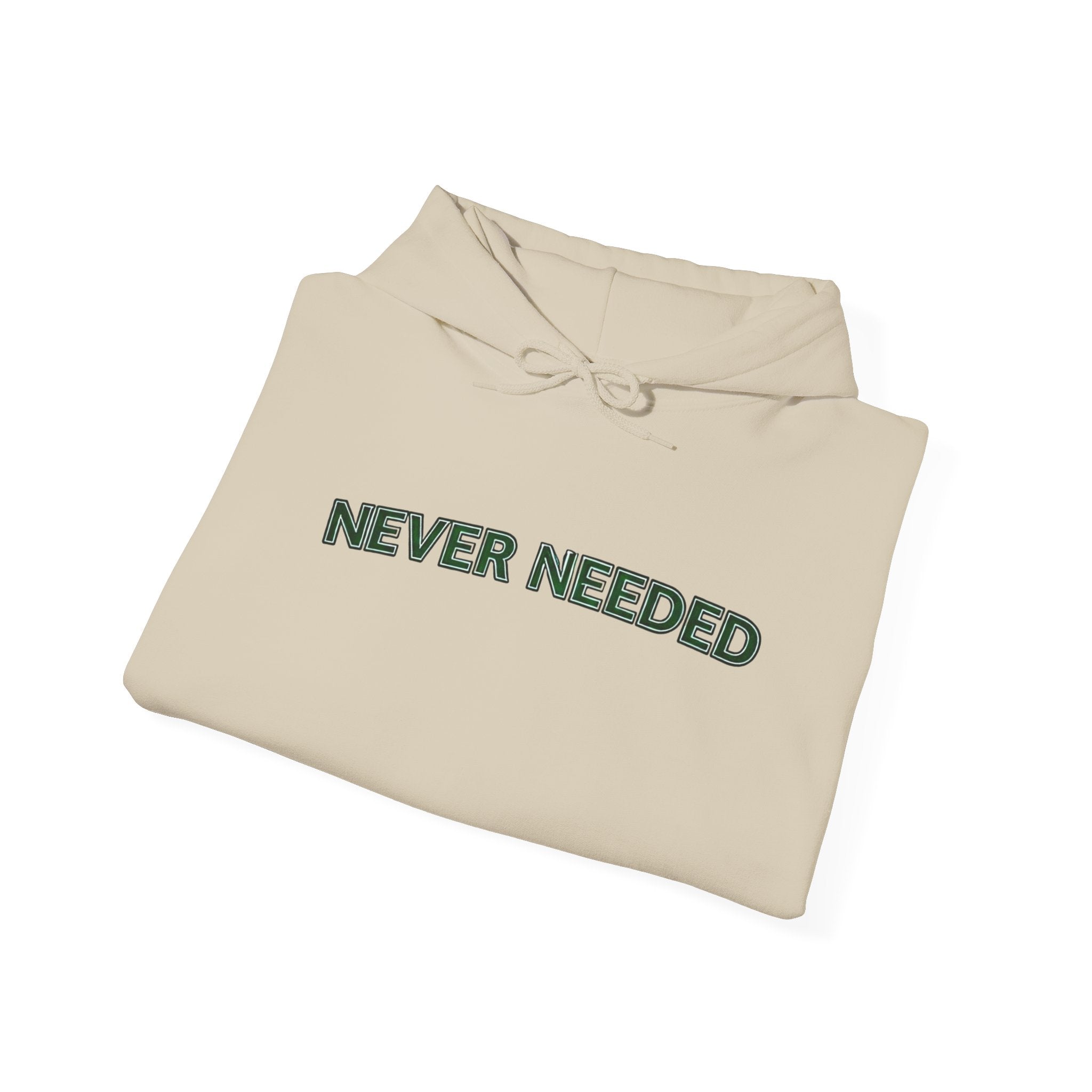Never Needed Hoodie – Minimal Logo (Black, Premium Streetwear)