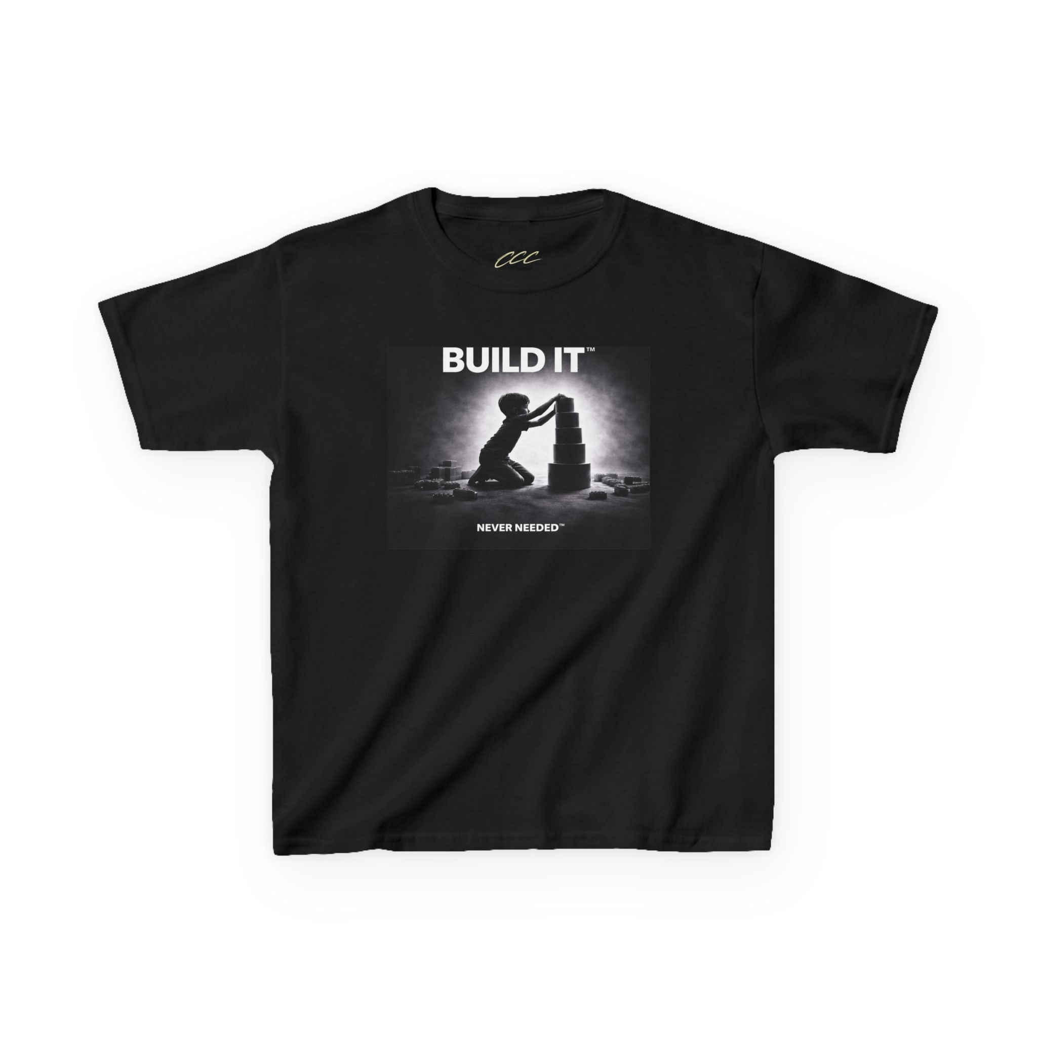 Never Needed™ “Build It” Tee — Kids Edition (Drop 04)