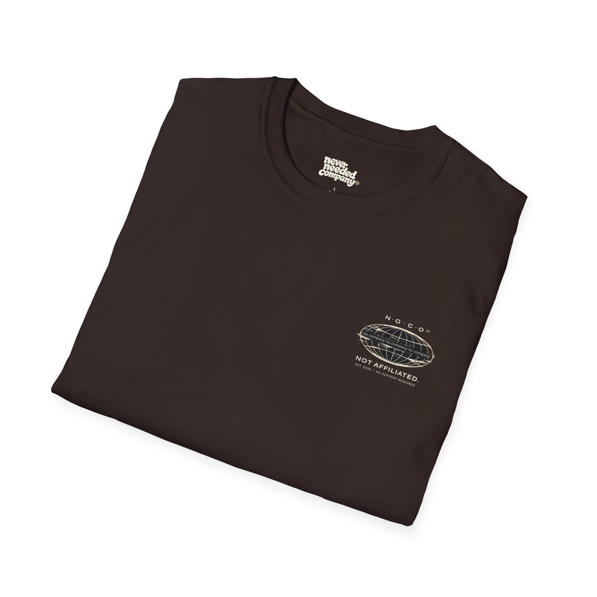 No Co™ “Not Affiliated” Mini Globe Tee (Stealth Edition)