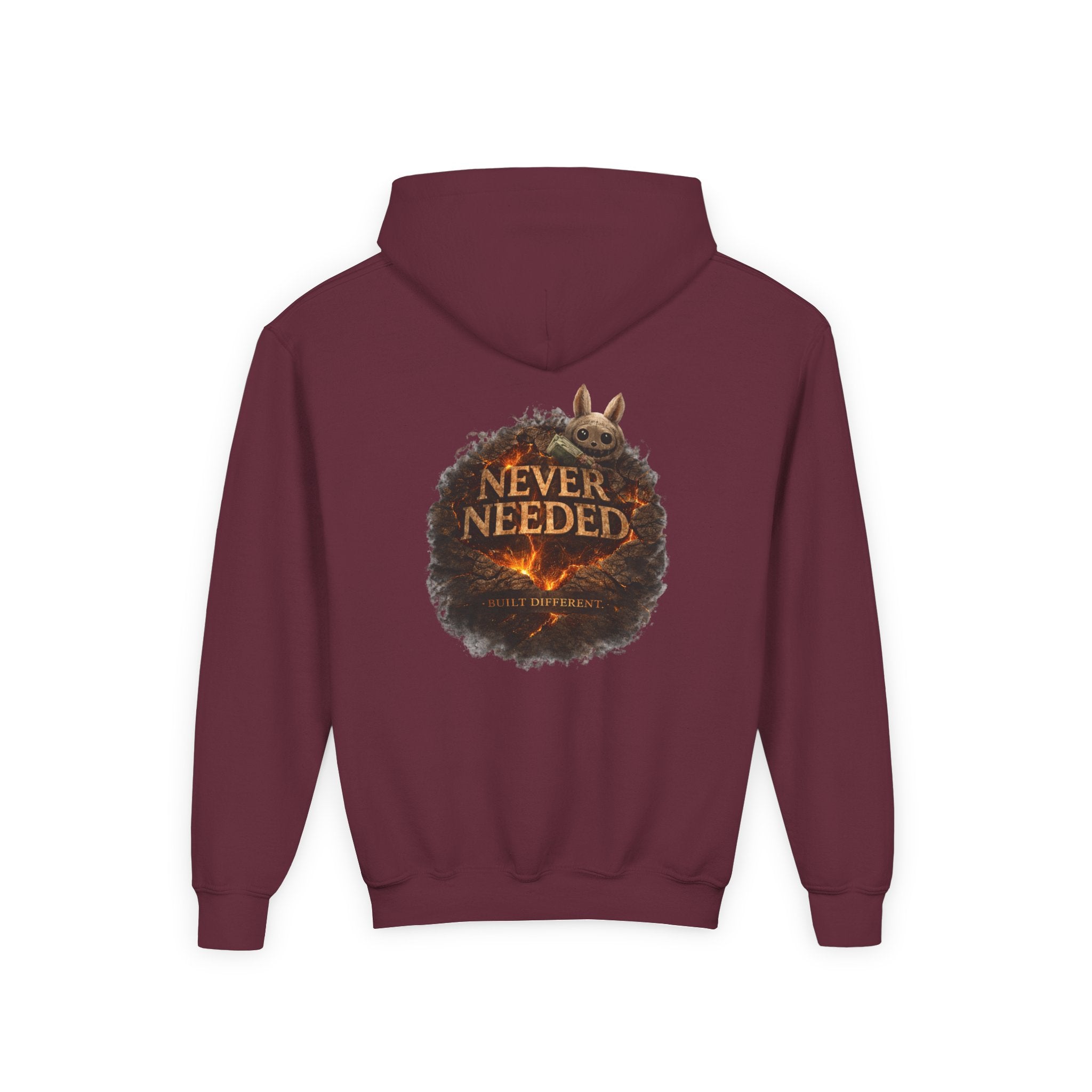 Never Needed “Built Different” Back Graphic Hoodie