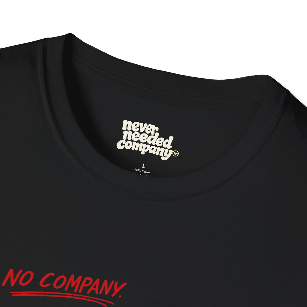 Never Needed™ — Play / Work Heart Tee (Black Edition)