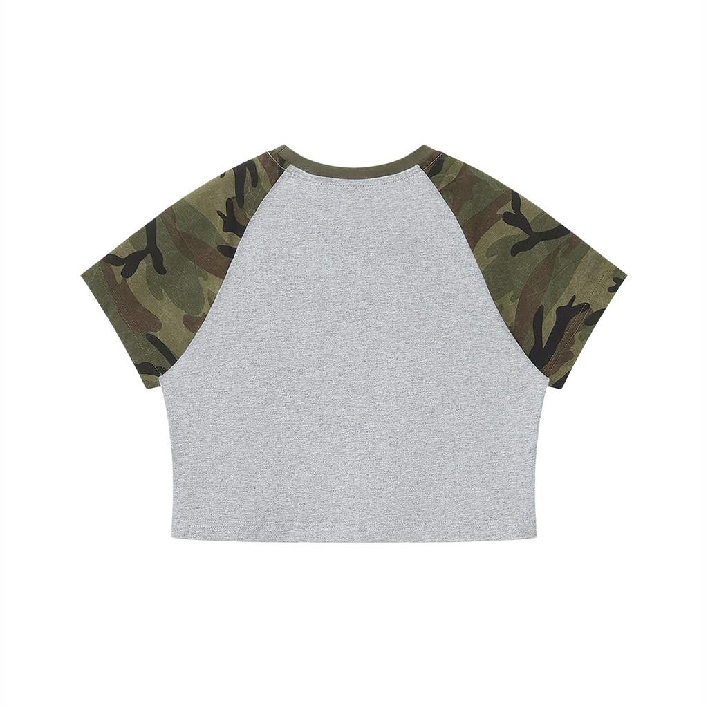 Never Needed Camo Crop Tee