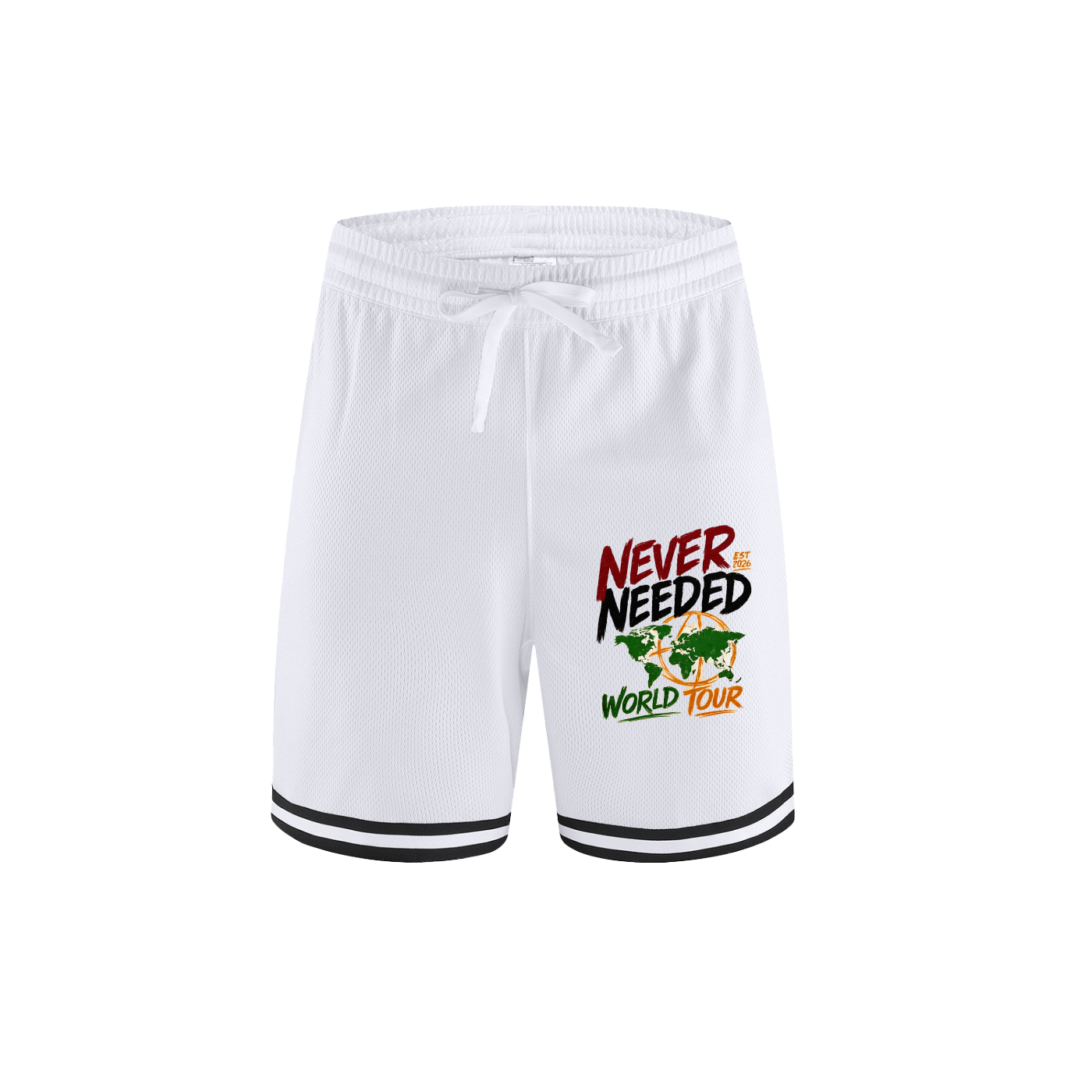 Never Needed World Tour Basketball Shorts