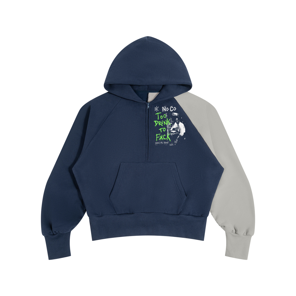 No Co. Too Drunk To Fxck Split Hoodie