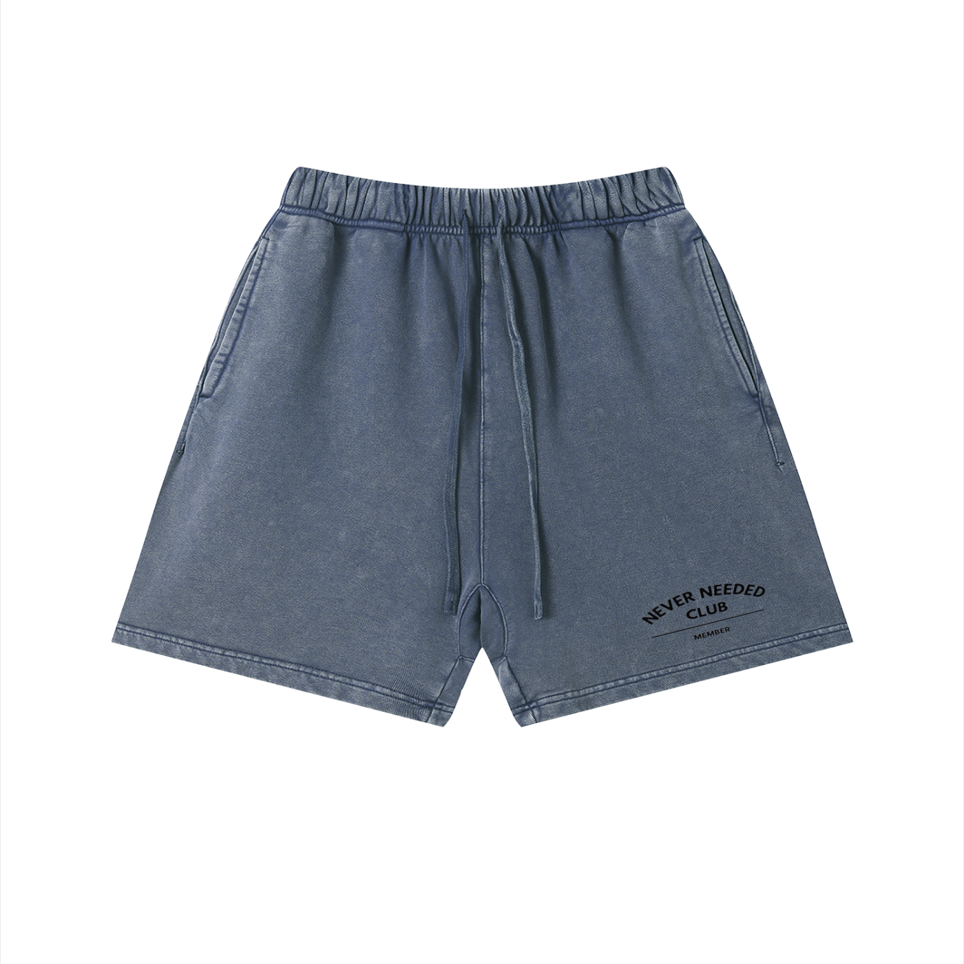 Never Needed Club Vintage Wash Shorts