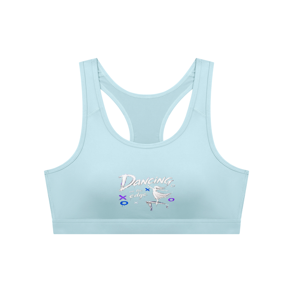 No Co. Dancing on the Edge Sports Bra | Graphic Racerback Activewear Bra