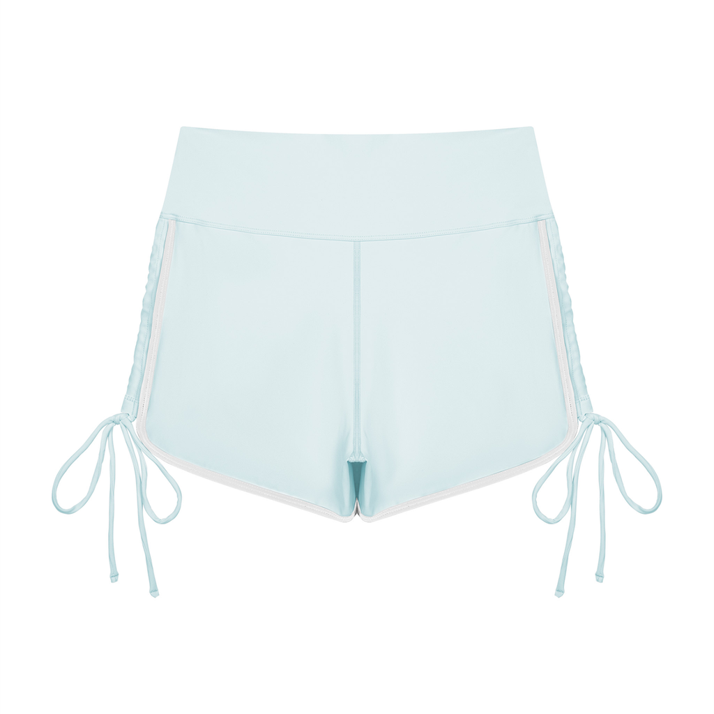 No Co. Blue Script Runner Shorts
